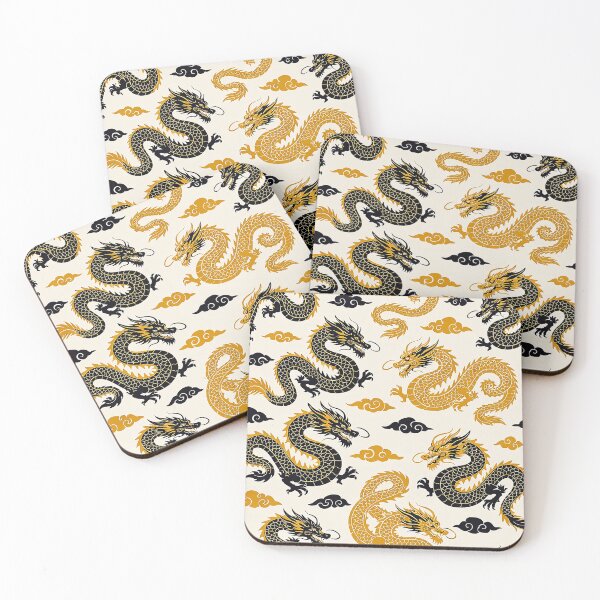 Item preview, Chinese dragon in white and gold designed and sold by Imprearte.