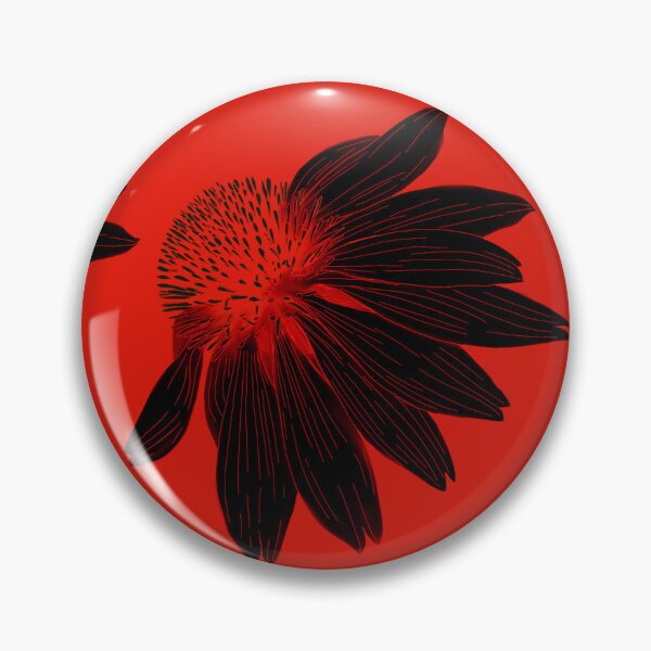 Item preview, Black flowers on red background  designed and sold by MirelaBadea.