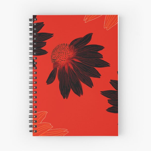 Item preview, Black flowers on red background  designed and sold by MirelaBadea.