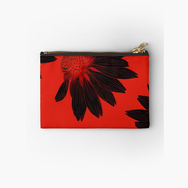 Item preview, Black flowers on red background  designed and sold by MirelaBadea.