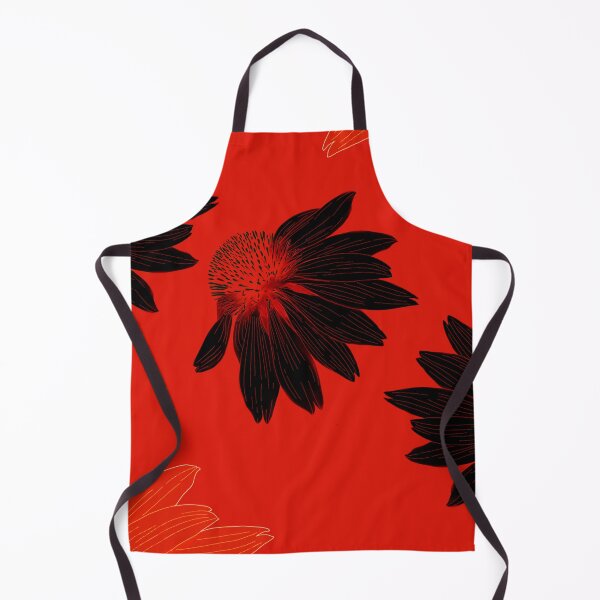 Item preview, Black flowers on red background designed and sold by MirelaBadea.