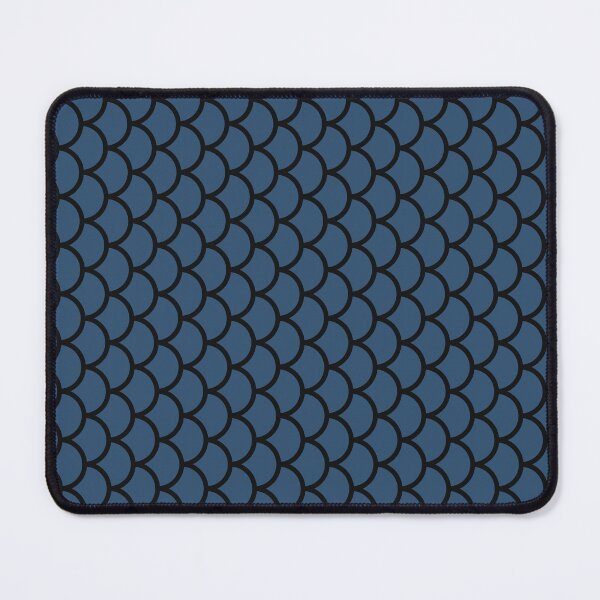 Item preview, Denim And Black Fish Scales Pattern designed and sold by pattern-archive.