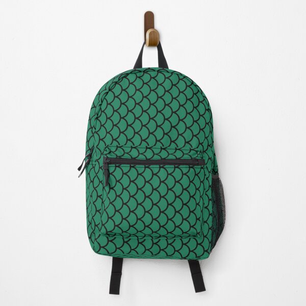 Item preview, Green And Black Fish Scales Pattern designed and sold by pattern-archive.