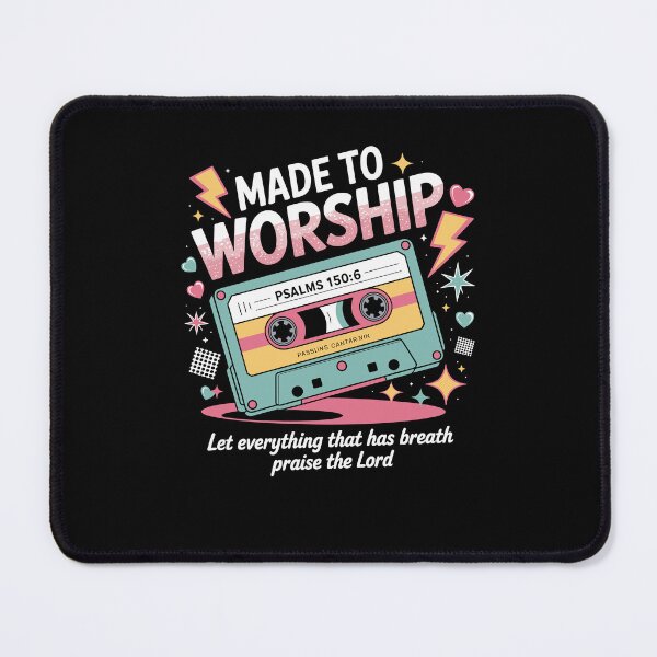 Item preview, Retro Cassette Made to Worship Psalms 150:6 Christian Music designed and sold by Dressed For Duty.