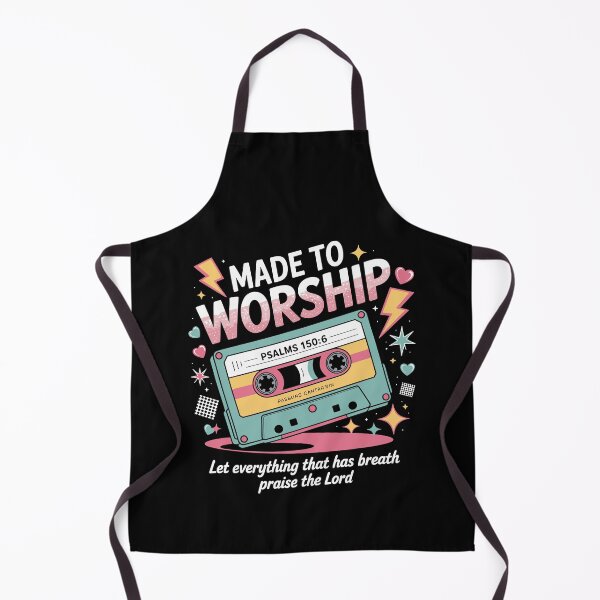 Item preview, Retro Cassette Made to Worship Psalms 150:6 Christian Music designed and sold by Dressed For  Duty.