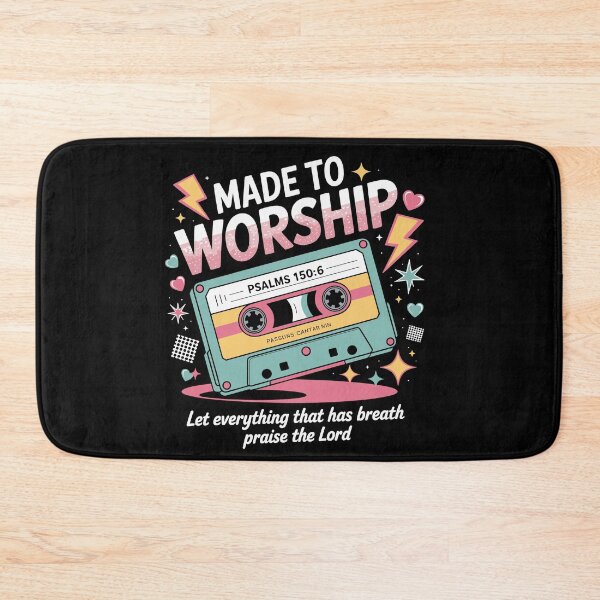 Item preview, Retro Cassette Made to Worship Psalms 150:6 Christian Music designed and sold by Dressed For  Duty.
