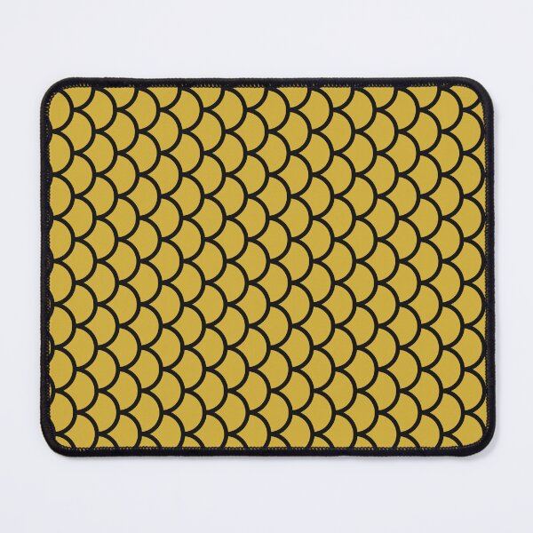 Item preview, Gold And Black Fish Scales Pattern designed and sold by pattern-archive.