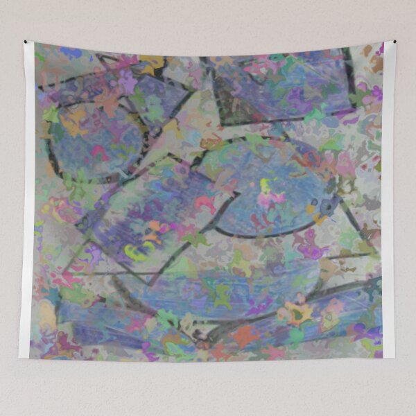 Item preview, discombobulated oil slick colorful geometric abstract design designed and sold by SmashingDeals.