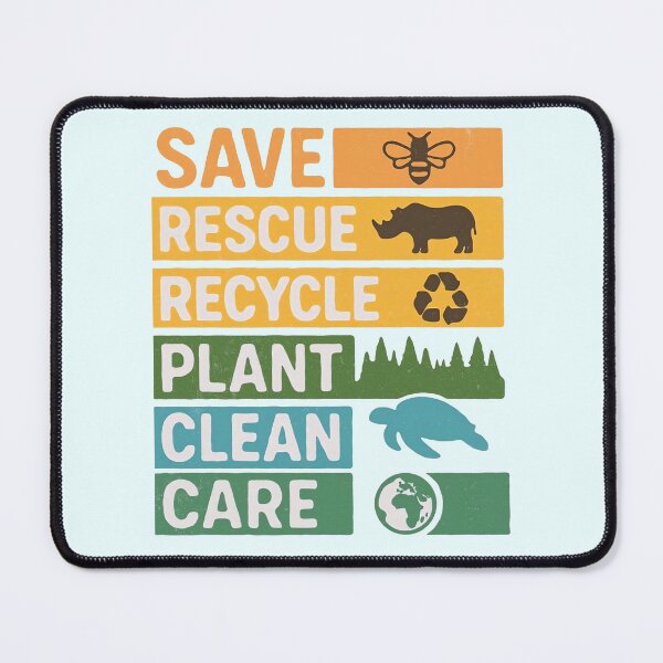 Item preview, Save Rescue Recycle Plant Clean Care – Eco Lifestyle Design designed and sold by PosterFuel.