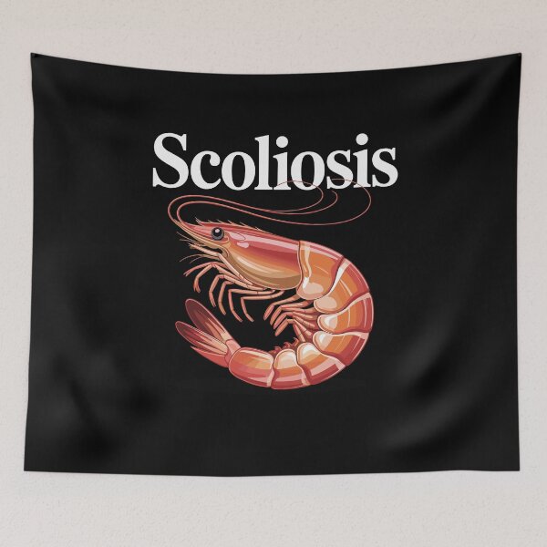 Item preview, Scoliosis Awareness Spine Curvature Spinal Shrimp designed and sold by Dressed For  Duty.