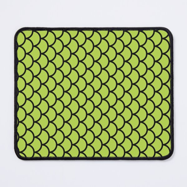 Item preview, Lime And Black Fish Scales Pattern designed and sold by pattern-archive.
