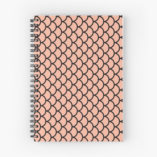 Item preview, Peach And Black Fish Scales Pattern designed and sold by pattern-archive.