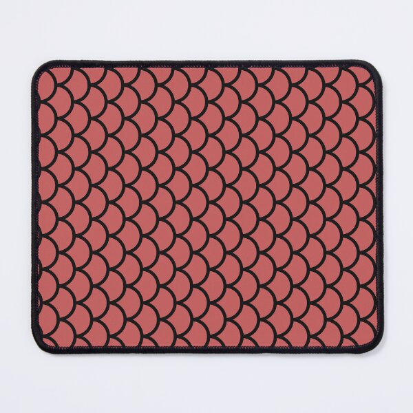 Item preview, Pastel Red And Black Fish Scales Pattern designed and sold by pattern-archive.