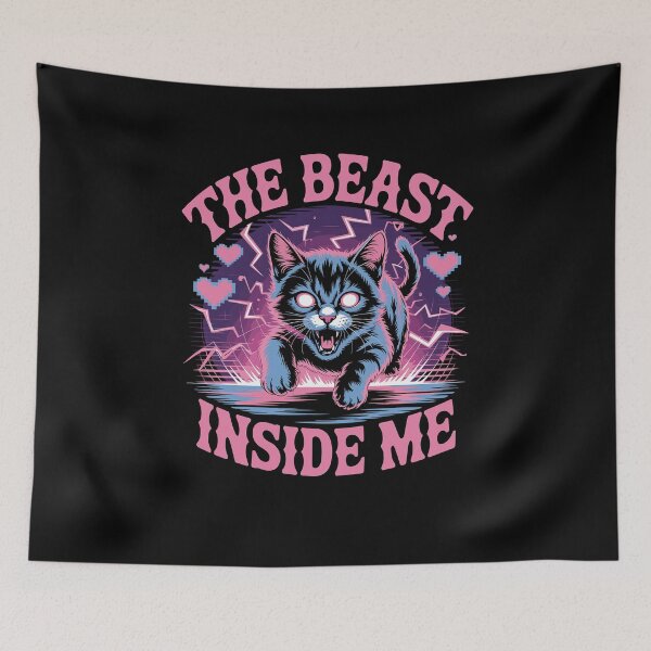 Item preview, Beast Inside Cute Silly Cat Meme Humor designed and sold by Dressed For  Duty.