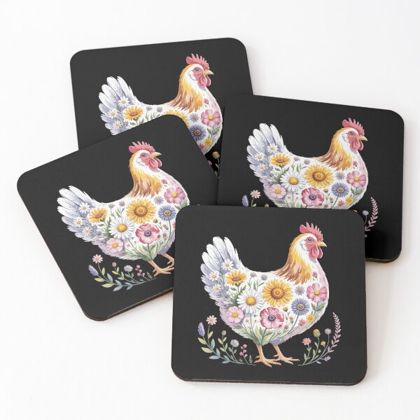 Item preview, Floral Chicken Lover Wildflower Chicken Mom Gardening designed and sold by Dressed For  Duty.