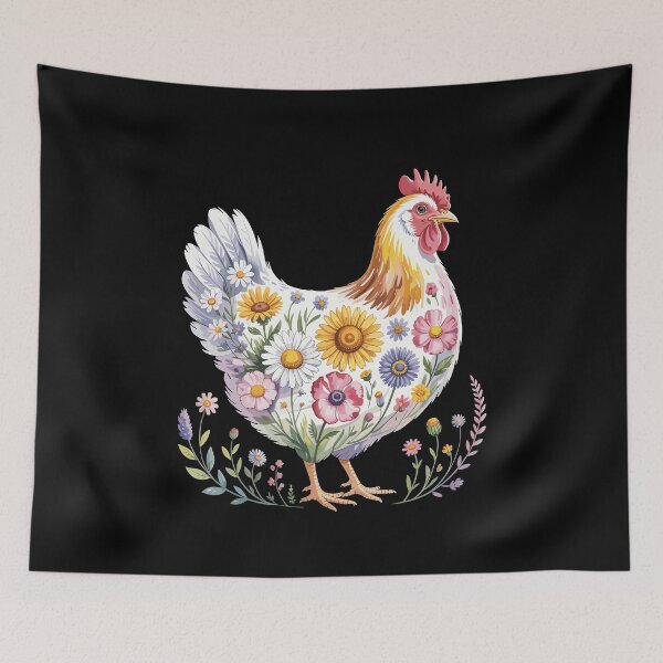 Item preview, Floral Chicken Lover Wildflower Chicken Mom Gardening designed and sold by Dressed For  Duty.