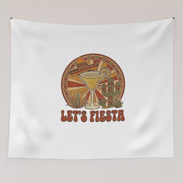 Item preview, Retro Let's Fiesta Margarita Desert Western designed and sold by ShopVelona.