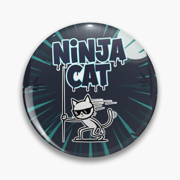 Item preview, Ninja Cat Cool Sunglasses Cartoon designed and sold by Taridesign.