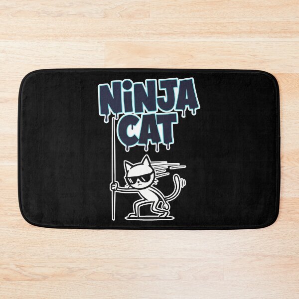 Item preview, Ninja Cat Cool Sunglasses Cartoon designed and sold by Taridesign.