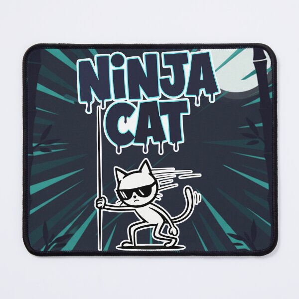 Item preview, Ninja Cat Cool Sunglasses Cartoon designed and sold by Taridesign.