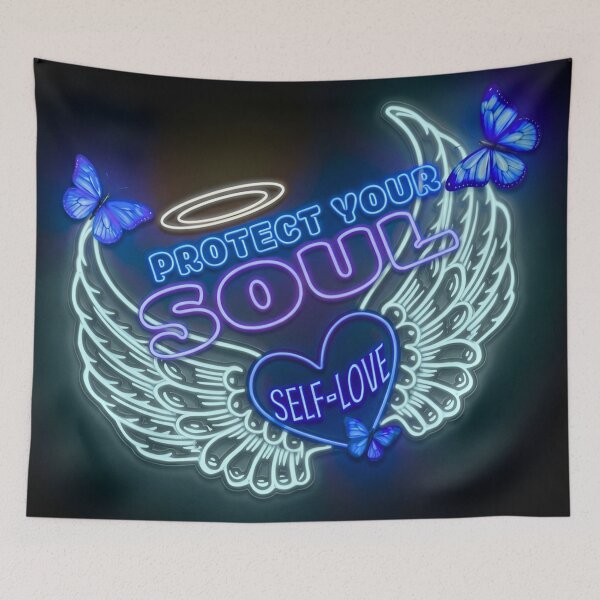 Item preview, Protect Your Soul – Retro Mystic Self-Love Angel Wings Halo designed and sold by Good Vibes .