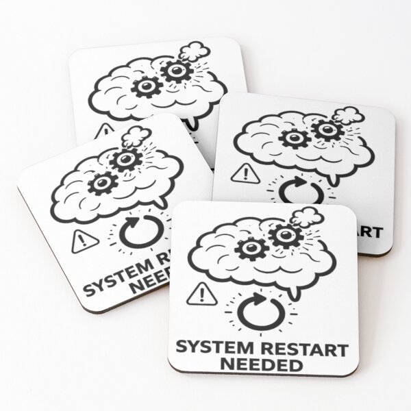 Item preview, System Restart Needed Funny Overthinking Brain Design designed and sold by MS-DesignArt.