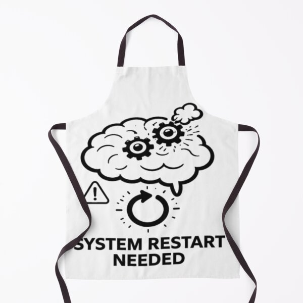 Item preview, System Restart Needed Funny Overthinking Brain Design designed and sold by MS-DesignArt.