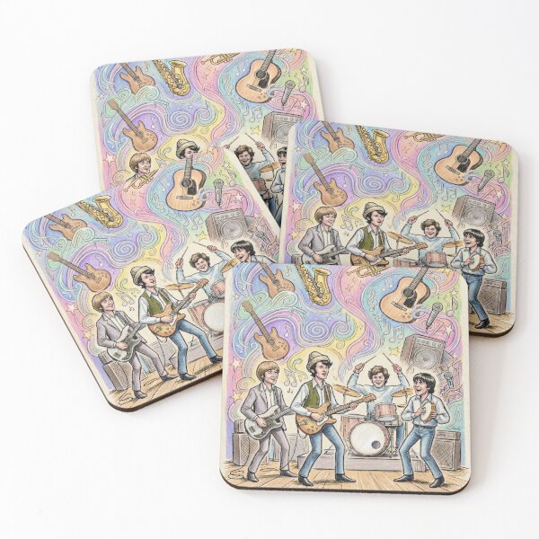 Item preview, Pastel Drawing Of The Monk-ees designed and sold by MattBStickers.