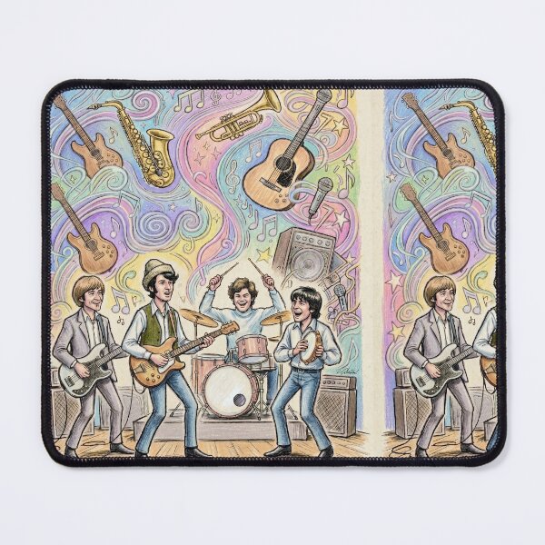 Item preview, Pastel Drawing Of The Monk-ees designed and sold by MattBStickers.