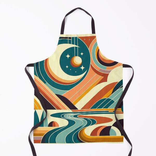 Item preview, Retro Moon and Sun Abstract Landscape designed and sold by InkSmithery.