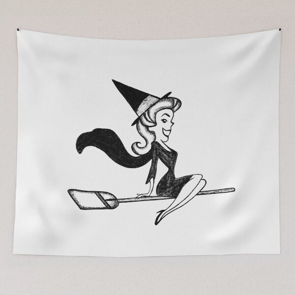Item preview, Vintage Flying Witch designed and sold by Atropa Parcae.