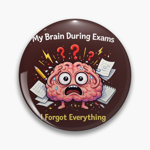 Item preview, My Brain During Exams – I Forgot Everything Funny Student Meme designed and sold by MariMarArt.