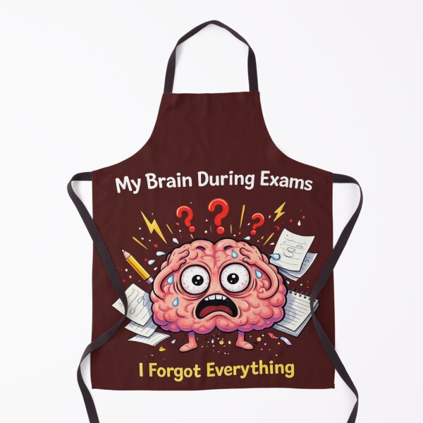Item preview, My Brain During Exams – I Forgot Everything Funny Student Meme designed and sold by MariMarArt.