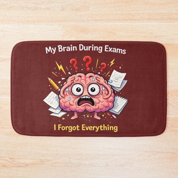 Item preview, My Brain During Exams – I Forgot Everything Funny Student Meme designed and sold by MariMarArt.