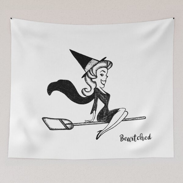 Item preview, Vintage Flying Witch · Calligraphy designed and sold by Atropa Parcae.