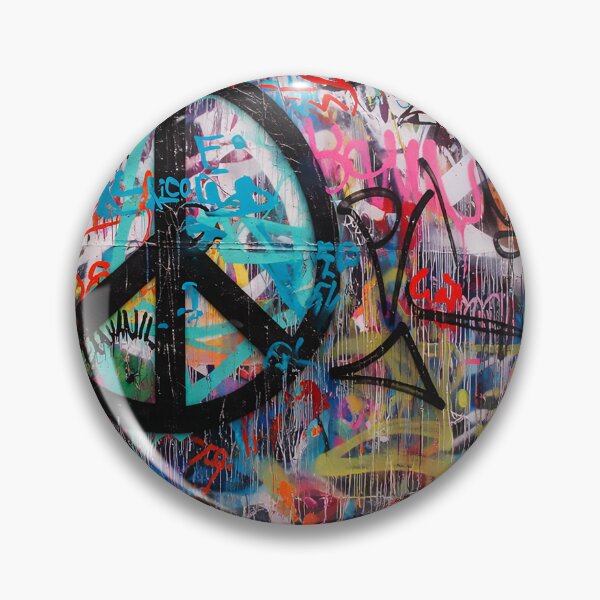 Item preview, Graffiti Peace Wall – Urban Street Art Background (Vertical) designed and sold by PIXEL POP DESIGNS - Beyond the Norm!.