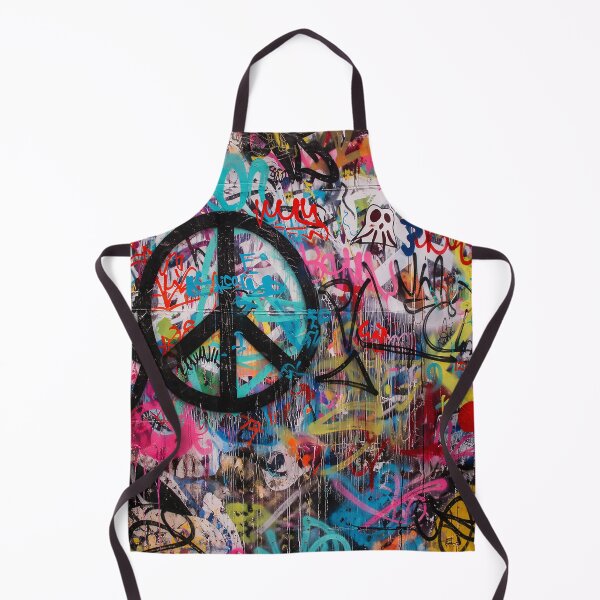 Item preview, Graffiti Peace Wall – Urban Street Art Background (Vertical) designed and sold by PIXEL POP DESIGNS - Beyond the Norm!.
