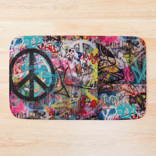 Item preview, Graffiti Peace Wall – Urban Street Art Background (Vertical) designed and sold by PIXEL POP DESIGNS - Beyond the Norm!.