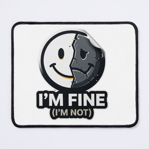 Item preview, I’m Fine (I’m Not) - Funny Sarcastic Dark Humor Aesthetic Design designed and sold by DeV11.