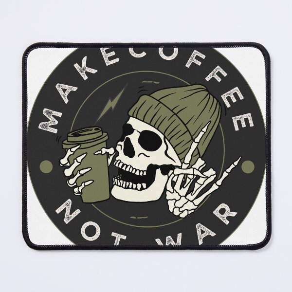 Item preview, Make Coffee Not War – Peace Coffee Minimalist T-Shirt designed and sold by Sarcastic Meme Tees Studio.