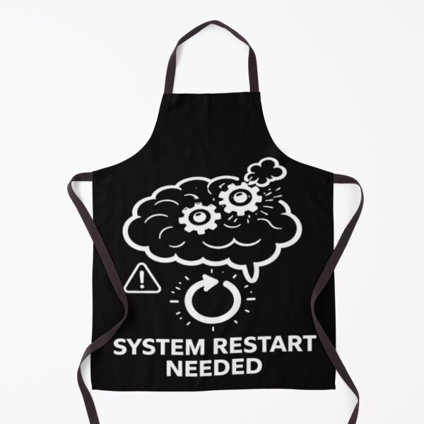 Item preview, System Restart Needed Funny Overthinking Brain Design designed and sold by MS-DesignArt.