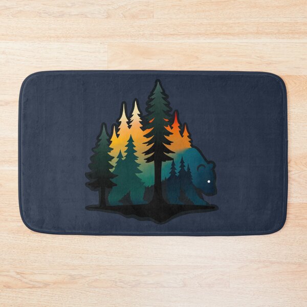Item preview, Bear Forest Silhouette Mountain Sunset Design designed and sold by Vileprint.