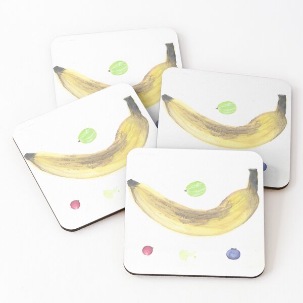 Item preview, fruits banana blueberry gooseberry red currant designed and sold by ShePaintsMusic.