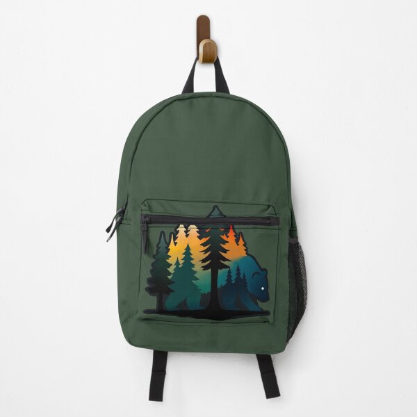 Item preview, Bear Forest Silhouette Mountain Sunset Design designed and sold by Vileprint.