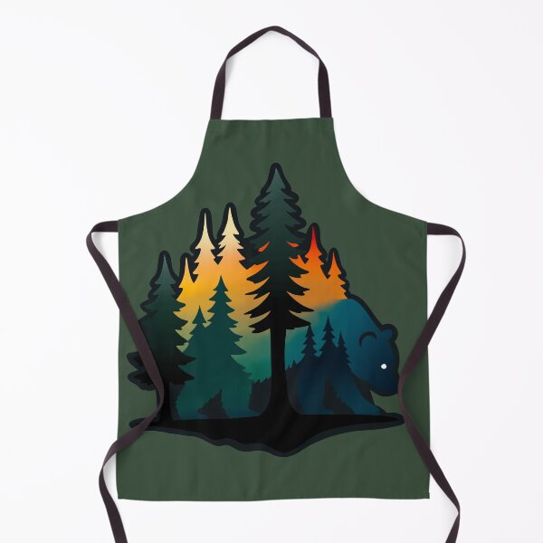 Item preview, Bear Forest Silhouette Mountain Sunset Design designed and sold by Vileprint.