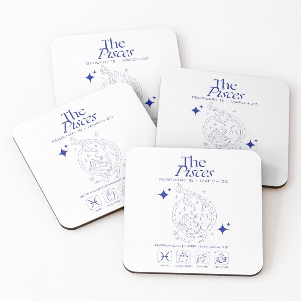 Item preview, Pisces Zodiac Dreamy Astrology Line Art designed and sold by artacalla.