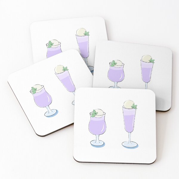 Item preview, Purple Soda Float Set - Sparkling Cream Soda Illustration designed and sold by morimist.