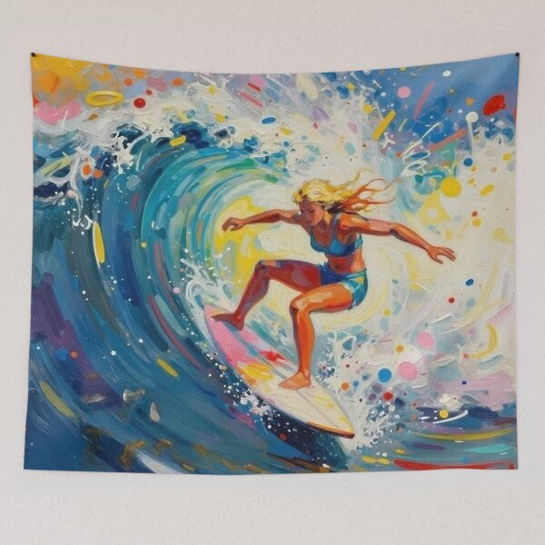 Aperçu de l'œuvre Fille surfeuse créée et vendue par JackFreestone.