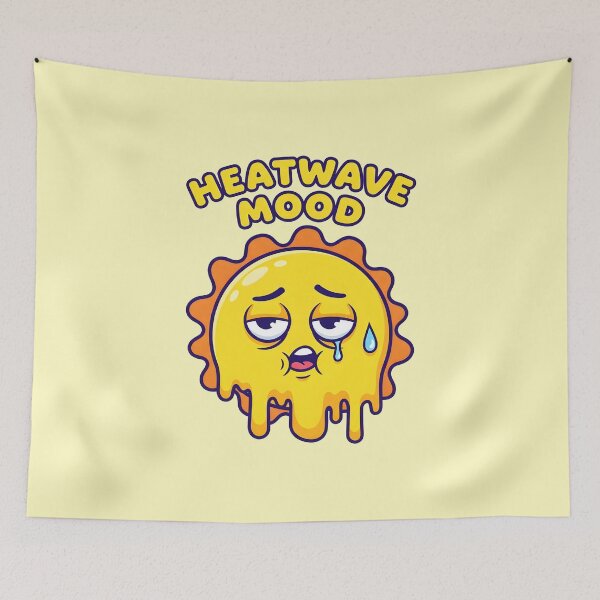Item preview, Heatwave Mood – Melting Sun Cartoon Summer Design designed and sold by Sea Gem.
