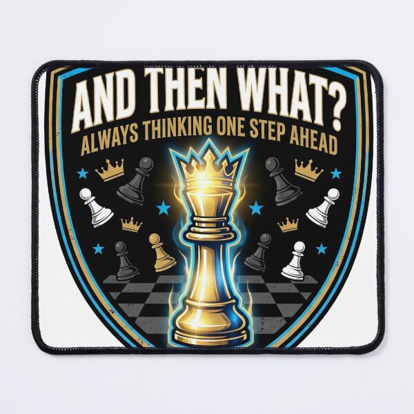 Item preview, And Then What — Always Thinking One Step Ahead Motivational Chess King T-Shirt designed and sold by FunTeeFactory.